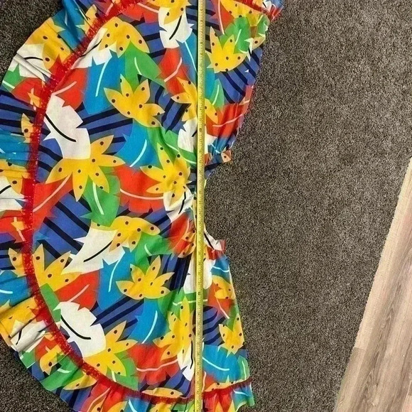 Handmade, multicolor girls/women’s festive, fun, colorful skirt with lace trim - Picture 5 of 11